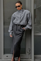 Fashion Short Wool Blend Coat