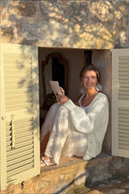 V-Neck Mohair Lace Bell Sleeve Cardigan