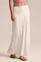 Drawstring High Waist Bodycon Midi Skirt