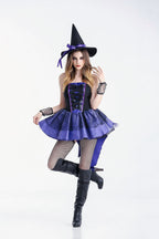 Purple Tailcoat Witch Halloween Costume