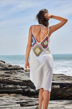 Crochet Patchwork Cover-Up Boho Dress