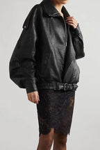 Vintage Genuine Leather Moto Jacket