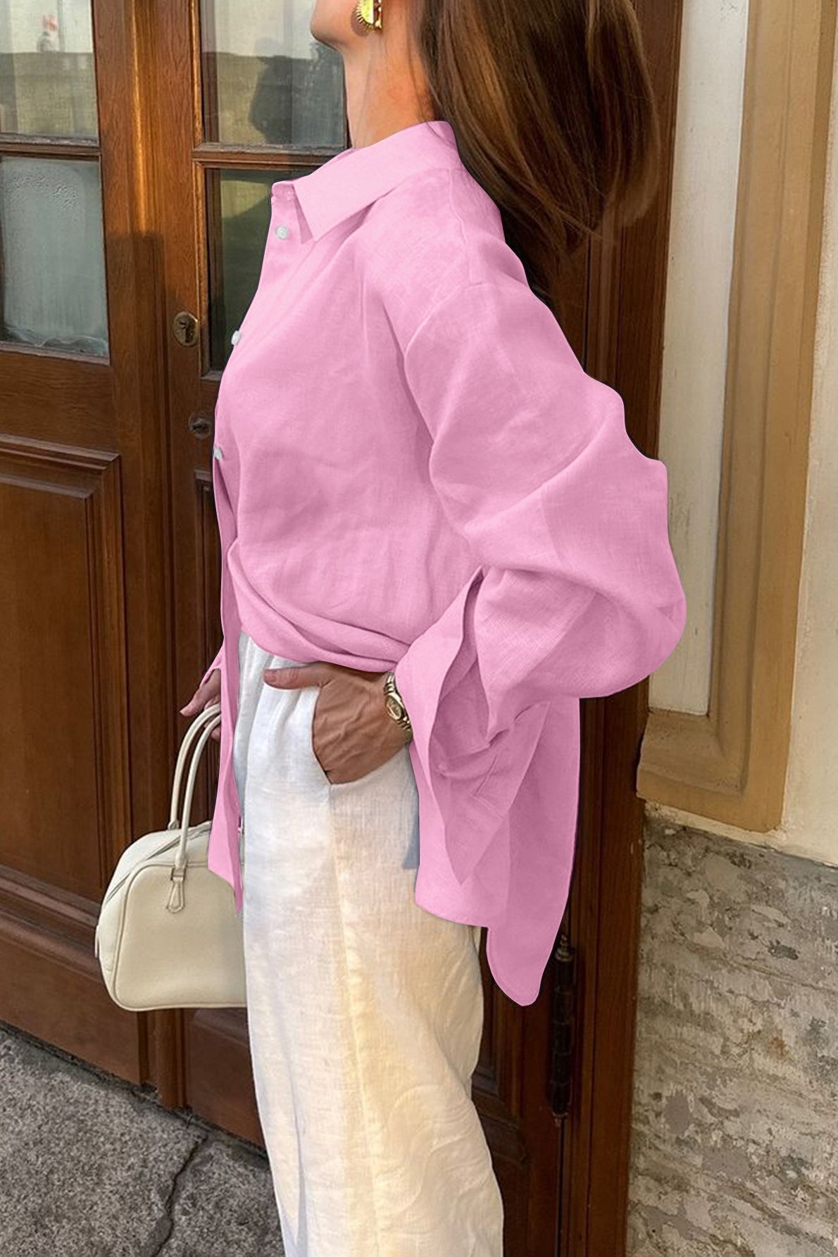 Long Sleeve Resort Style Blouse