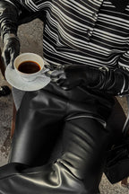 Colorblock Striped Polo Knit Sweater