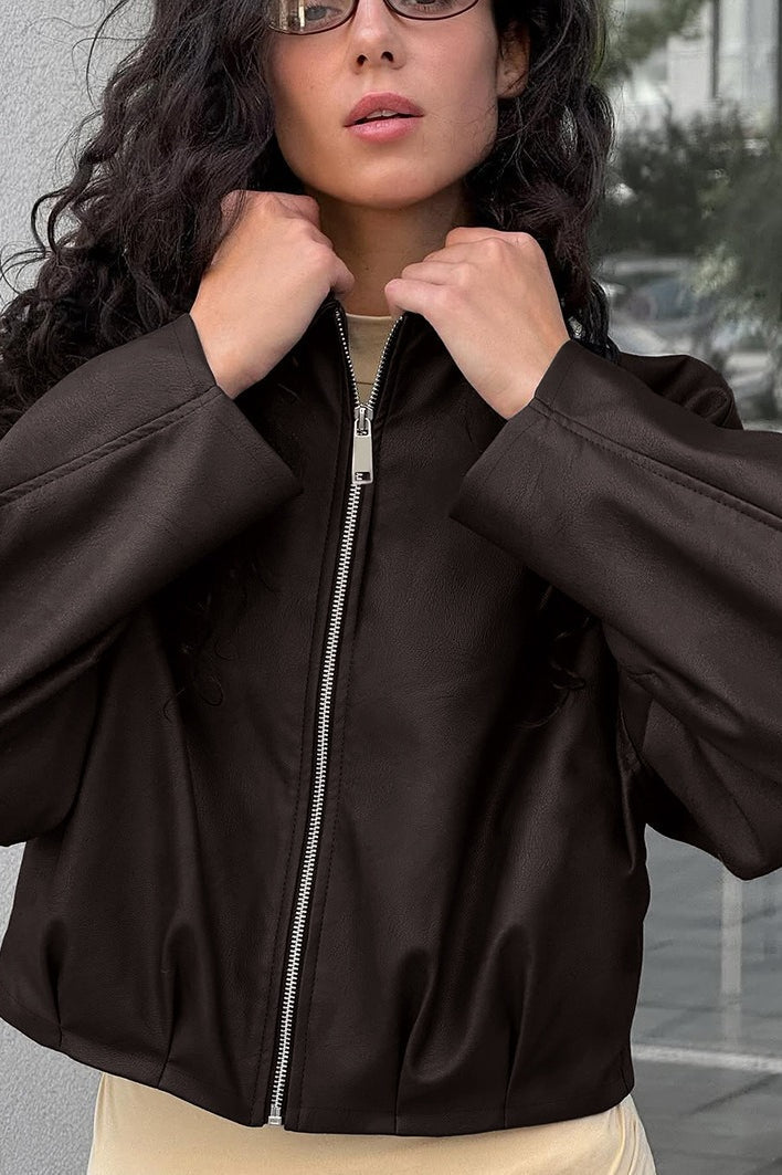 Vintage Suede Moto Style Jacket