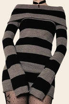 Halloween Gothic Striped Dress