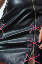 Gothic Double Zip Bodycon Skirt