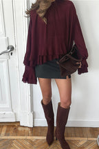 Vintage Ruffled Chiffon Blouse