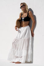 French Style White Ballerina Puff Skirt