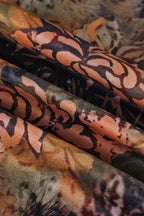 Botanical Print Mesh A-Line Maxi Skirt