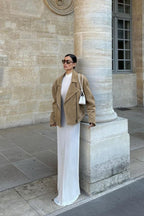 Brown Suede Commuter Coat