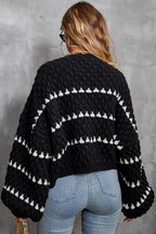 Vintage Striped Round Neck Knit  Sweater