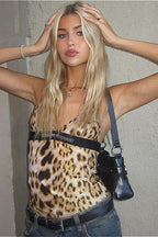 Strapless Leopard Cami Crop Top