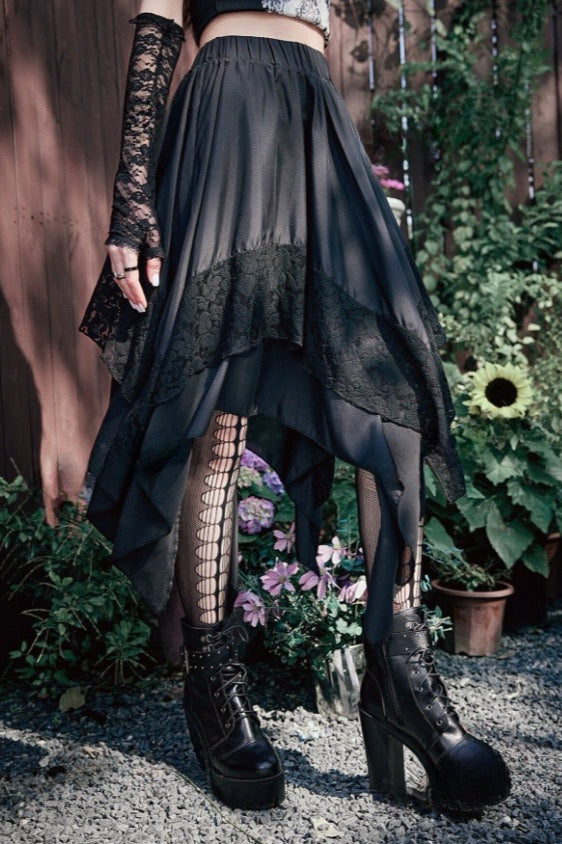 Halloween Gothic Punk Lace Skirt