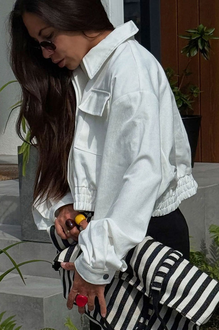 Retro Collared Short Jacket