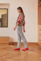 Leopard Print Contrast Cardigan Sweater