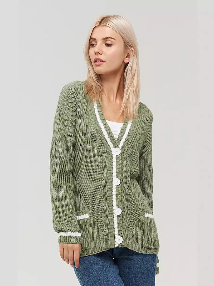 Colorblock Knit Cardigan