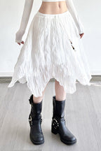 Beaded Asymmetrical Mini Skirt