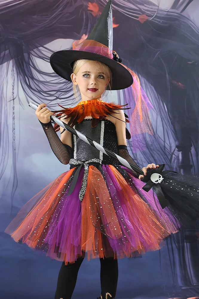 Feather Witch Kid Halloween Costume
