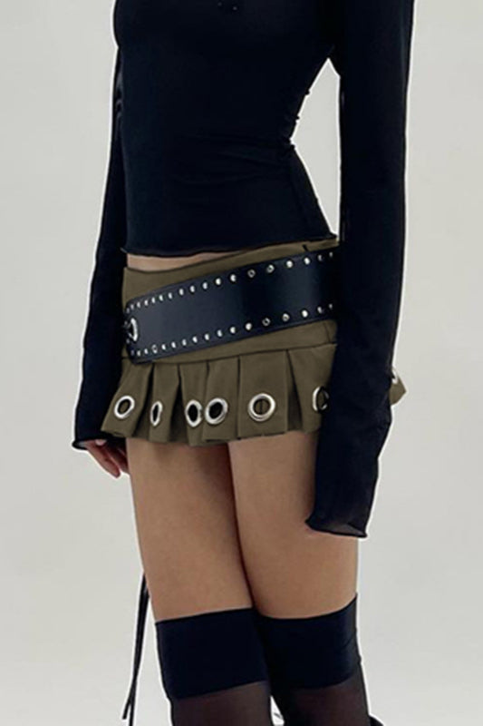 Sexy Low Waist Gothic Pleat Skirt