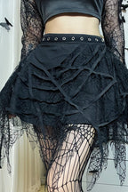 Gothic Punk Pleated Mini Skirt