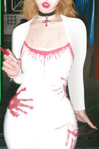 Slim Fit Halter Graphic Mini Dress