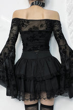 Gothic Cross Chain Layered Skirt