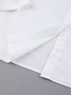 Bow Tie Long Sleeve White Blouse