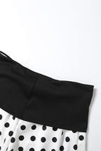 Halter Polka Dot Crop Skirt Two Pieces Set