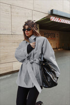 Vintage Casual Belted Trench Coat