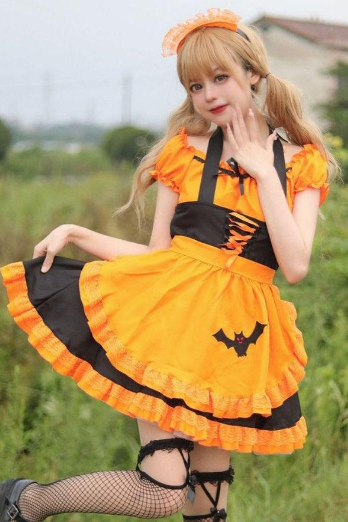Vampire Bat Maid Cosplay Halloween Costume
