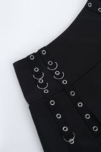 Dark Street Buckled Mini Skirt