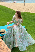 Vintage Evening Maxi Floral Dress