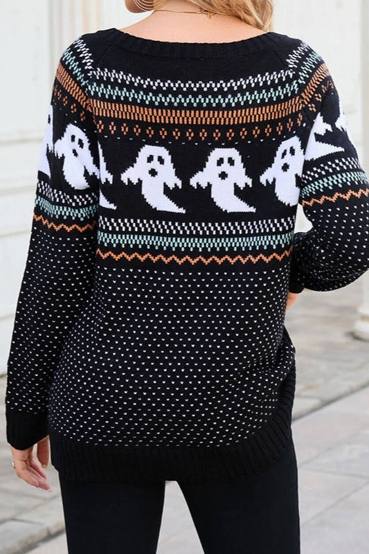 Halloween Polka Dot Ghost Sweater