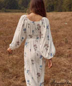 100% Cotton Ivory Maxi Gown