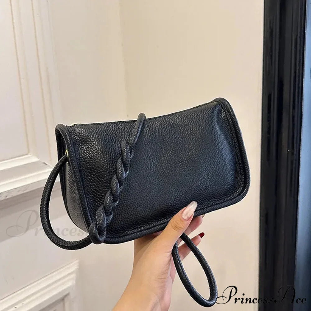 100% Genuine Bovine Hide Leather Crossbody Purse