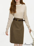 100% Wool  Uninterrupted  Crew Neck Pullover