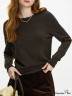 100% Wool  Uninterrupted  Crew Neck Pullover
