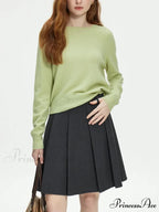 100% Wool  Uninterrupted  Crew Neck Pullover