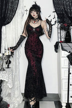 Halloween Gothic Velvet Cami Dress