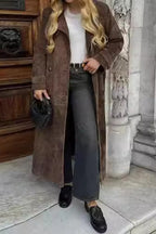 Vintage Brown Belted Long Coat