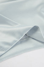 Satin High-Slit A-Line Midi Skirt