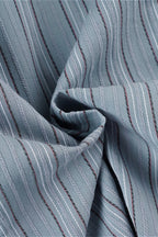 Vintage Striped Colorblock Waist Cinched Blouse