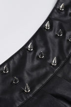 Punk Style Bow Patch Mini Skirt