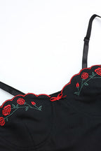 Embroidered Cami Flare Mini Dress