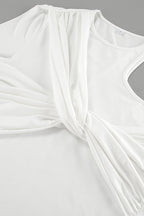 One Shoulder Knot Long Sleeve Blouse