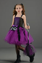 Spider Web Witch Dress Kid Halloween Costume