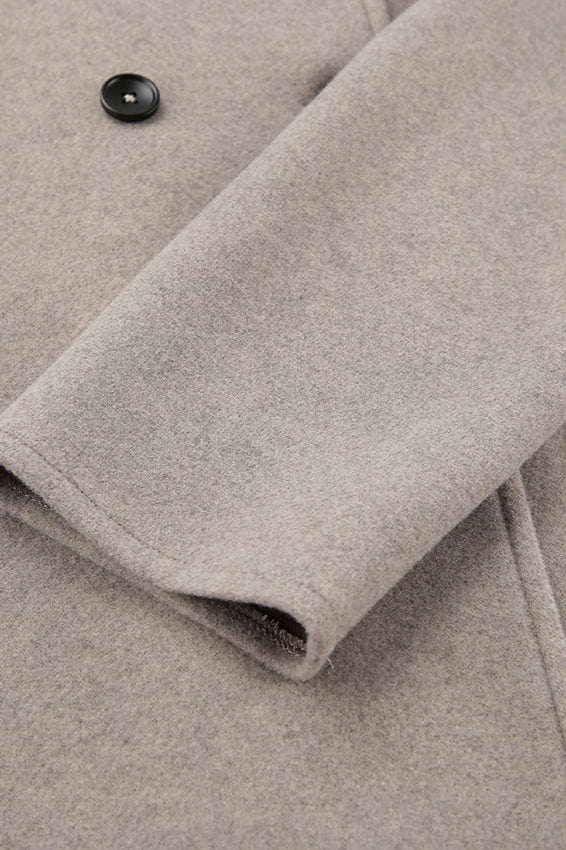 Brown Double-Breasted Blazer Coat