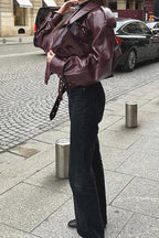 Vintage PU Leather Motorcycle Jacket