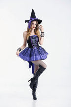 Purple Tailcoat Witch Halloween Costume